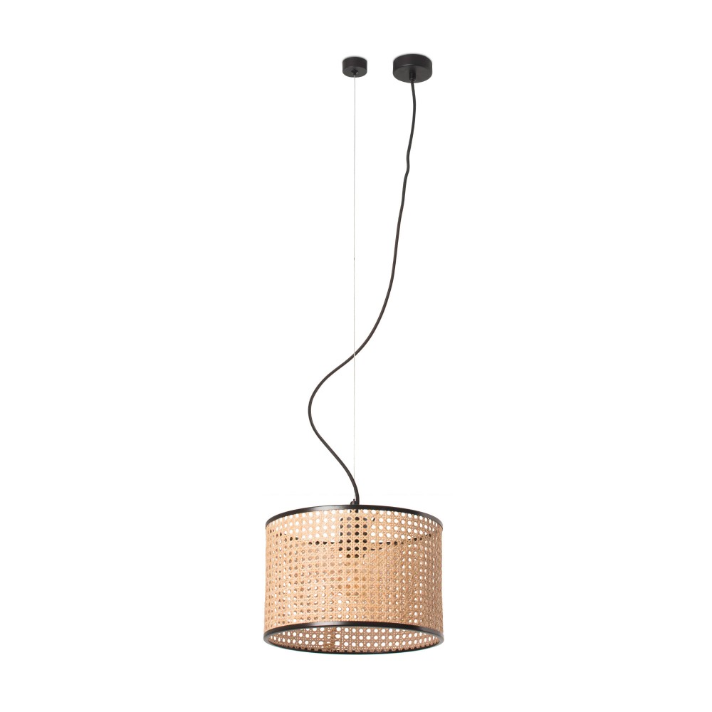 Faro, Faro Mambo Colg Negro P. Ratan E27 ø320x213xø320 64314-48