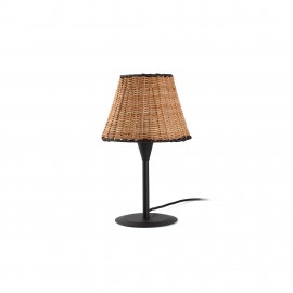 Faro Sumba Minisobremesa Negro E27 ø210x160xø120 Rattan 64317-71