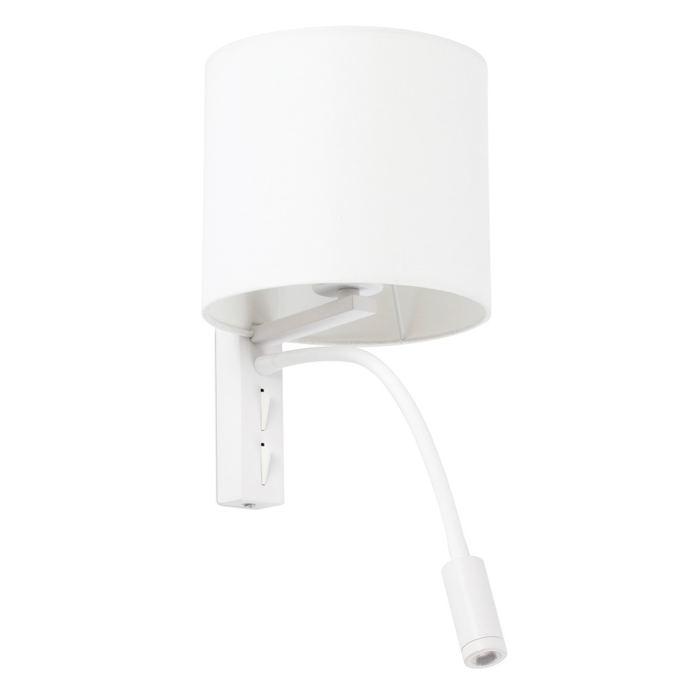 Faro, Faro Tira Aplique Blanco E27 y Lector 3W 3000K 64322
