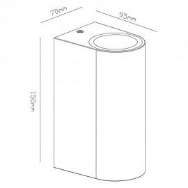 Mantra, Mantra Aplique Exterior KANDANCHU 2L Gu10 Blanco 6511
