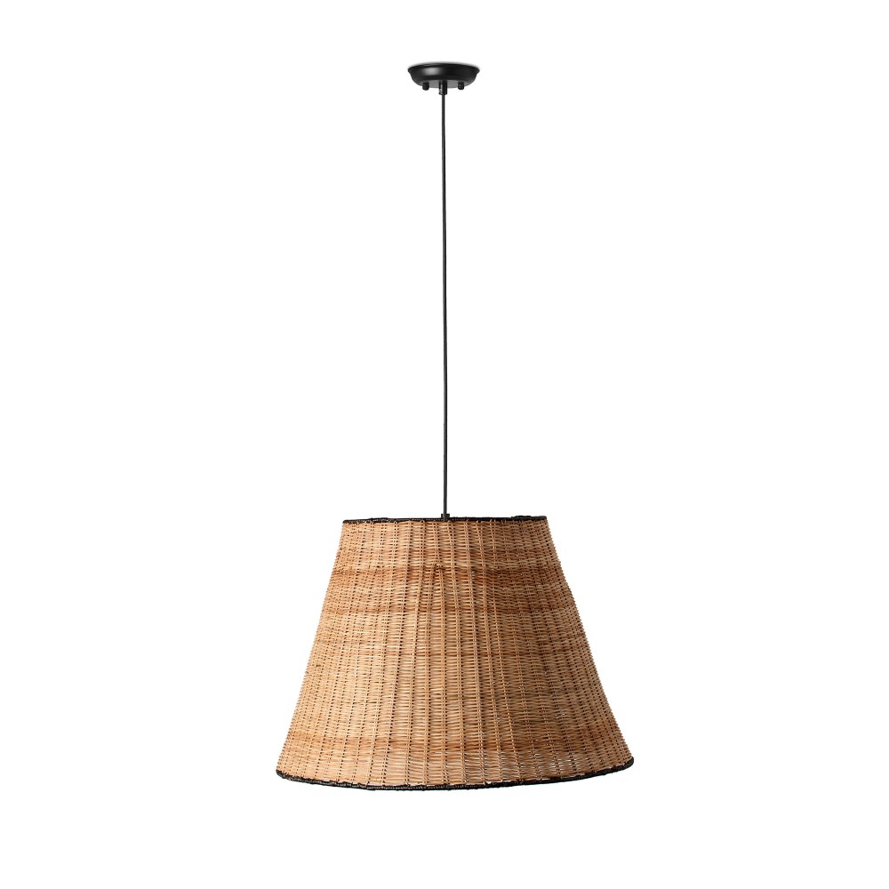 Faro, Faro Sumba Colgante Negro P.Rattan E27 ø560x360xø315 65134-72