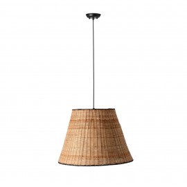 Faro Sumba Colgante Negro P.Rattan E27 ø560x360xø315 65134-72