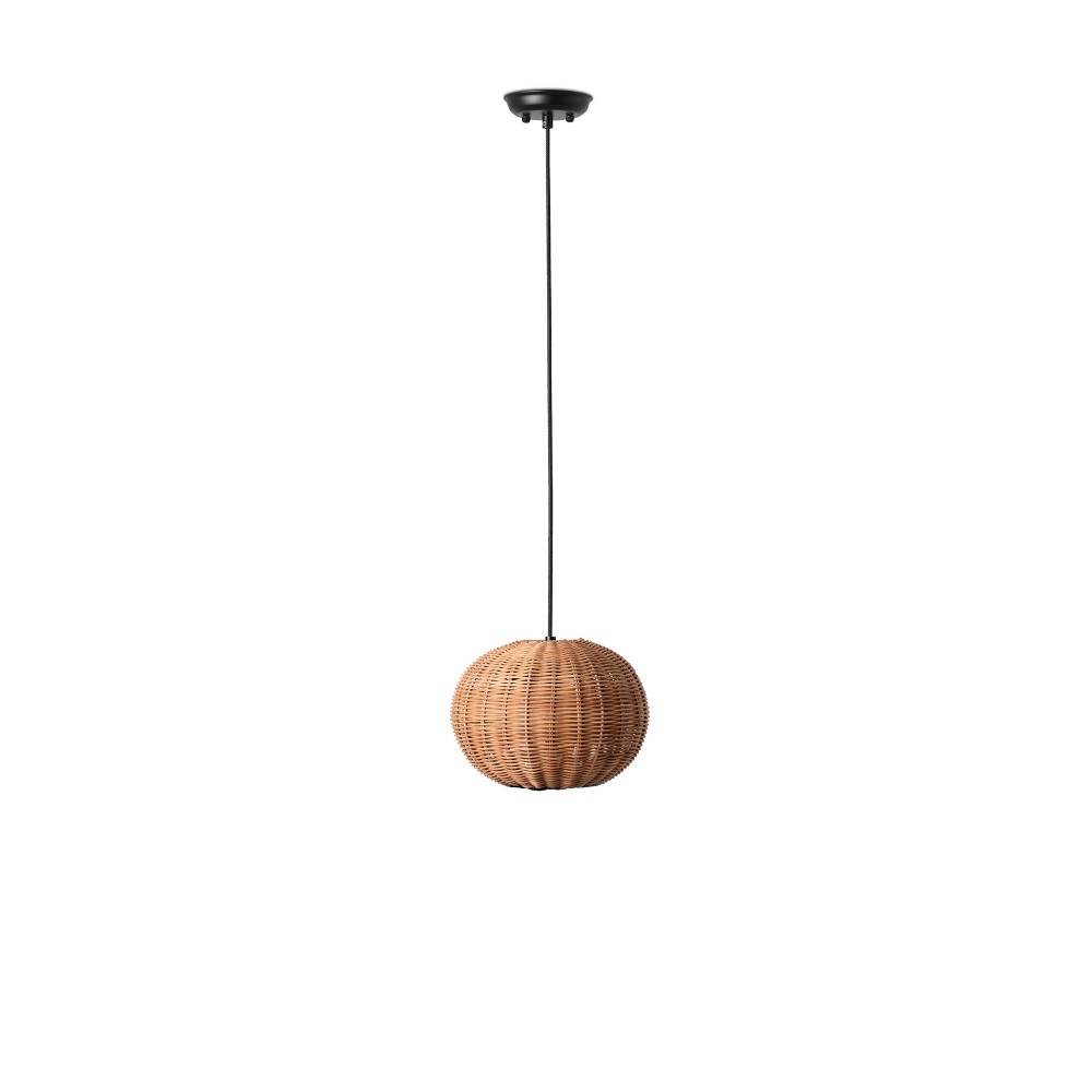 Faro, Faro Haka Colgante Negro P.Rattan E27 ø250x190 65134-73