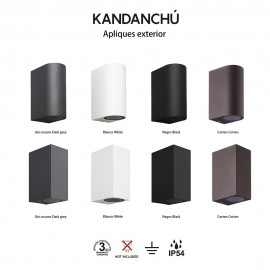 Mantra, Mantra Aplique Exterior KANDANCHU Cuad 2L Gu10 Blanco 6515