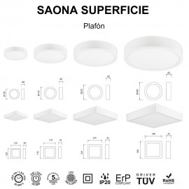 Mantra, Mantra Plafon SAONA Led Redondo 30W 4000K 6627