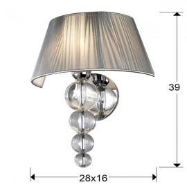Schuller, Aplique Led Mercury Cromo Pantalla Plata 663676