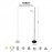 Mantra Pie de Salon LED Torch Blanco Arena 6735