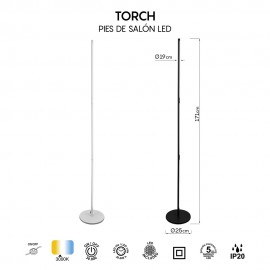 Mantra, Mantra Pie de Salon LED Torch Negro Arena 6736
