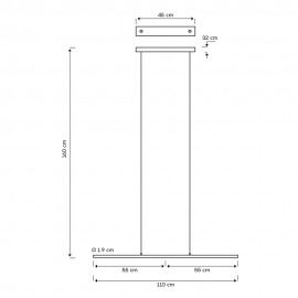 Mantra, Mantra Colgante TORCH Blanco Led 22W 3000K 6825