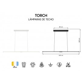 Mantra, Mantra Colgante TORCH Blanco Led 22W 3000K 6825