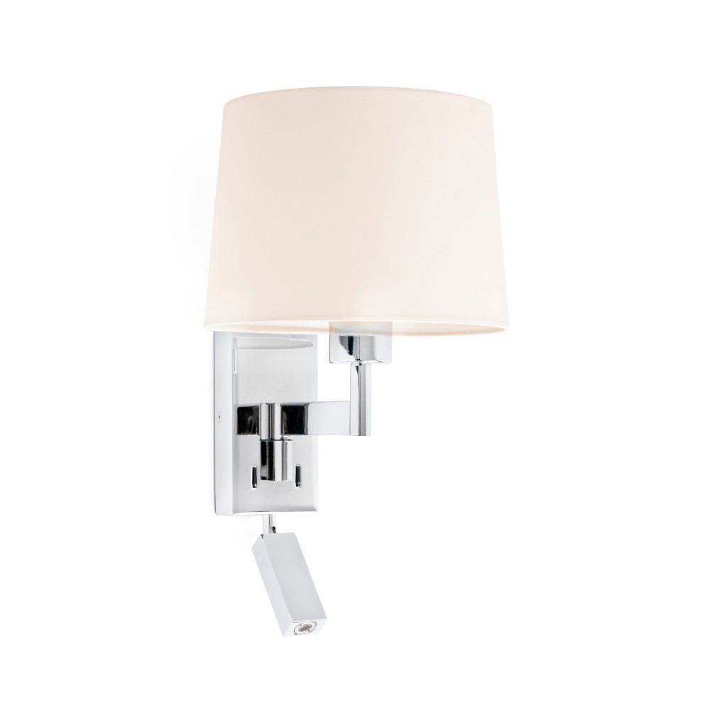 Faro, Faro Artis Aplique y Lector Cromo Pantalla Beige 68493-02