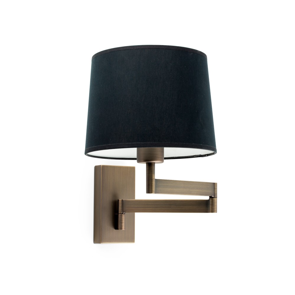 Faro, Faro Artis Aplique Articulado Bronce Pantalla Negra 68494-03