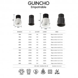 Mantra, Mantra Mini Empotrable GUINCHO Led 5W 4000K Negro 6862