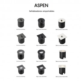 Mantra, Mantra Señalizador ASPEN Cuadrado 3W Negro 7025