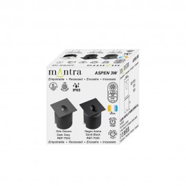 Mantra, Mantra Señalizador ASPEN Cuadrado 3W Negro 7025