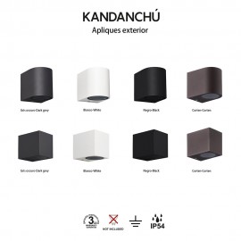 Mantra, Mantra Aplique Exterior KANDANCHU 1L Gu10 Negro 7039