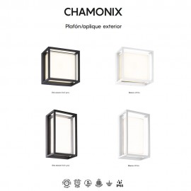 Mantra, Mantra Plafón-Aplique CHAMONIX exterior LED IP65 7061