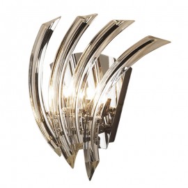 Aplique Led Eloise 2L Cromo Barras Cristal Curvadas 711021