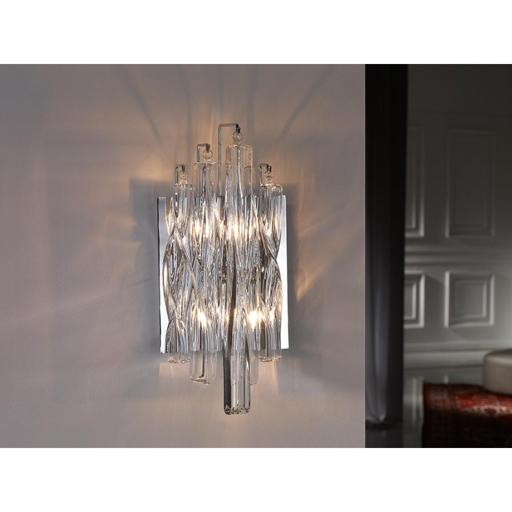 Schuller, Aplique Led Manacor 2L Cromo Barras Cristal 711324