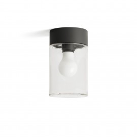 Faro Kila Plafon E27 Gris Oscuro Cristal Transparente 71740