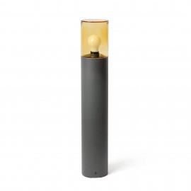 Faro Kila Baliza H700 E27 Gris Oscuro Cristal Ambar 71751