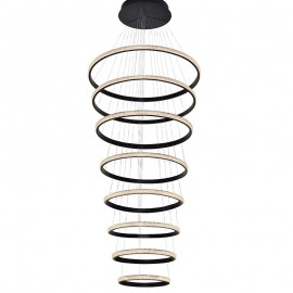 Lamp Ring 8 Aros Negro Dim 4000K 717694B