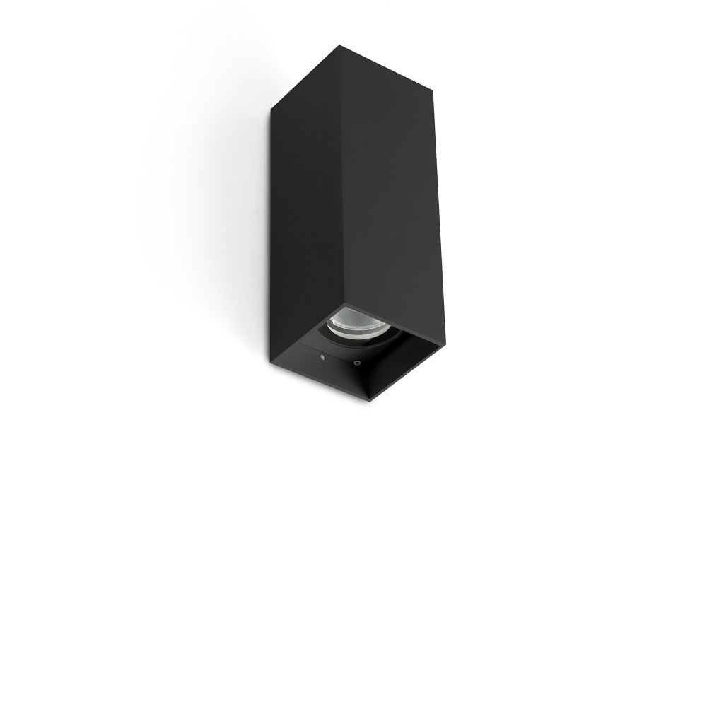 Faro, Faro Kov Aplique Cuadrado Negro Led 2x6w 2700k 14°/23°