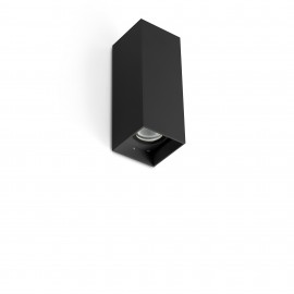 Faro Kov Aplique Cuadrado Negro Led 2x6w 2700k 14°/23°