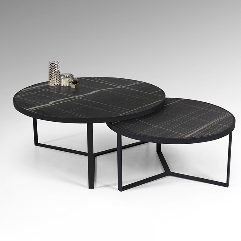 Schuller, Set Mesas Naira Marmol negro 719232