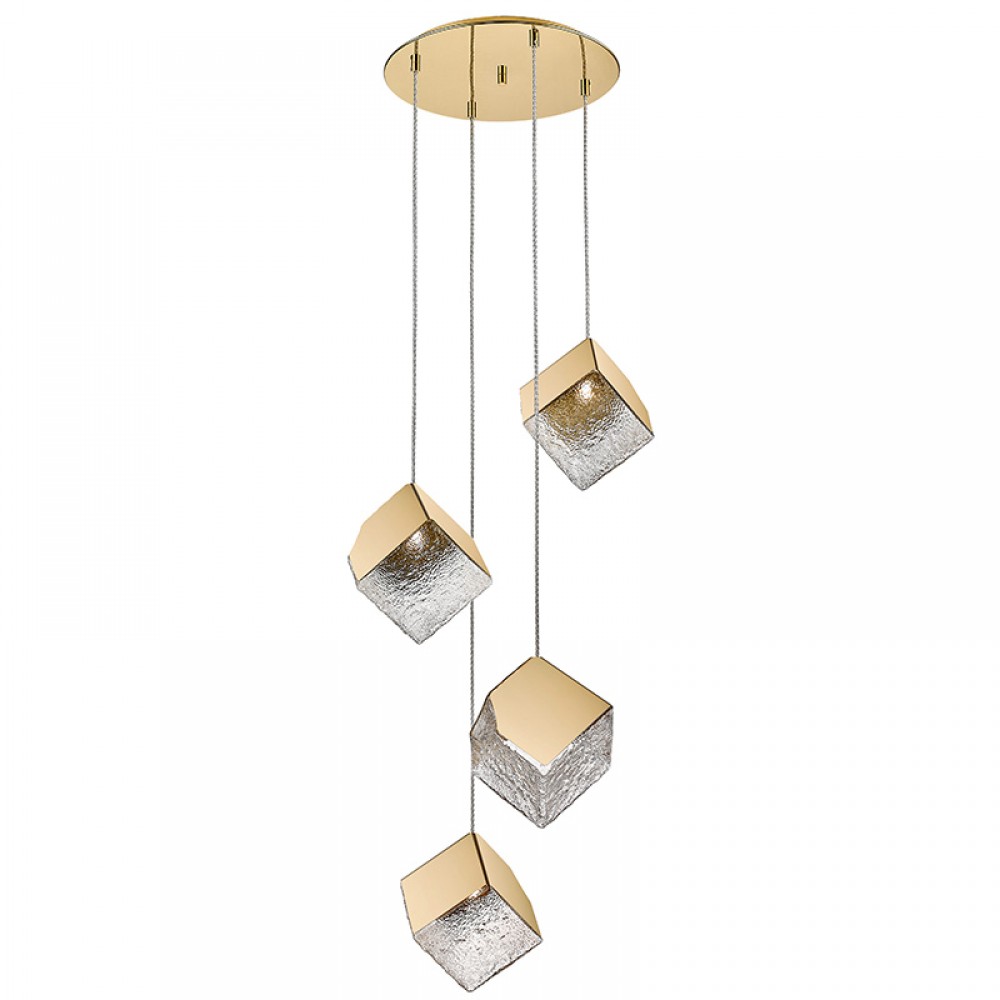 Schuller, Lampara Priscila 4 Luces Oro 720403