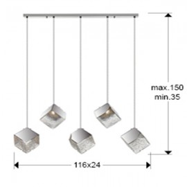 Schuller, Lampara Priscila 5 Luces Cromo 720588