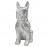 Figura Bulldog Frances Grande Plata 722582