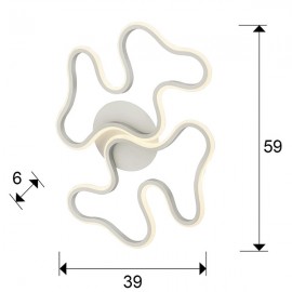 Schuller, Plafon Grande Marea Blanco 723714