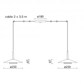 Mantra, Mantra Lámpara ORION LED 2x8W 3000K 7306