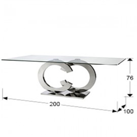 Schuller, Casandra-Mesa Comedor Acero 200 739207