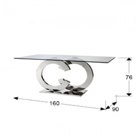 Schuller, Casandra-Mesa Comedor Acero 160 739436