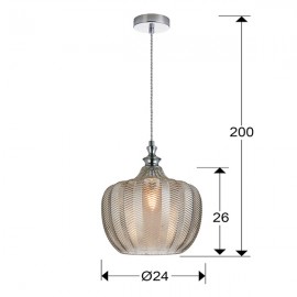 Schuller, Lampara 1L Spiga Smoke 24Ø 747011