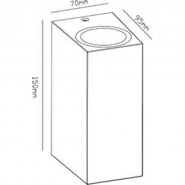 Mantra, Mantra Aplique KANDANCHU exterior GU10 2 Luces IP54 7471