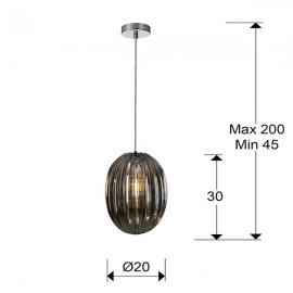 Schuller, Lampara 1L Ovila Smoke 20Ø 752176