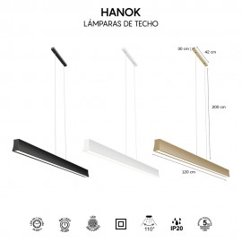 Mantra, Mantra Lampara Lineal LED 38w 4000k 110º Hanok Negro 7547