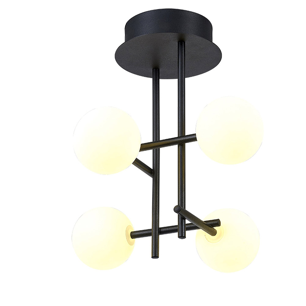 Mantra, Mantra Semi Plafon 4 Luces Cellar Negro 7633