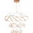 Lampara Molly 110Ø 3 Aro Oro Rosa Dimable 763455B
