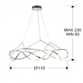 Schuller, Lampara Led Molly 110Ø Cromo Dim 763585D