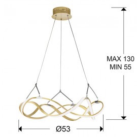 Schuller, Lampara Led Molly 53Ø Oro Rosa 763712