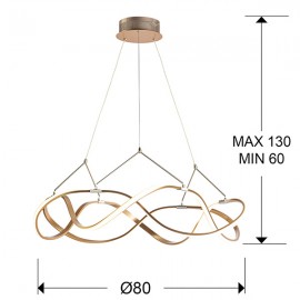 Schuller, Lampara Led Molly 80Ø Oro Rosa 763967