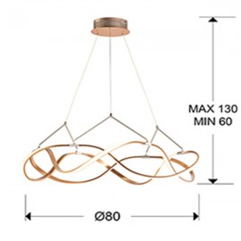 Schuller, Lampara Led Molly 80Ø Oro Rosa Dim 763967D
