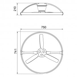 Mantra, Mantra Ventilador LED Pequeño - Blanco - Madera Nepal Mini Blanco- Madera 7803