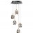 Lampara Led Rocio Cromo 5L Cristal Burbujas 783517
