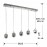 Lampara Led Rocio Cromo 5L Cristal Burbujas 783618