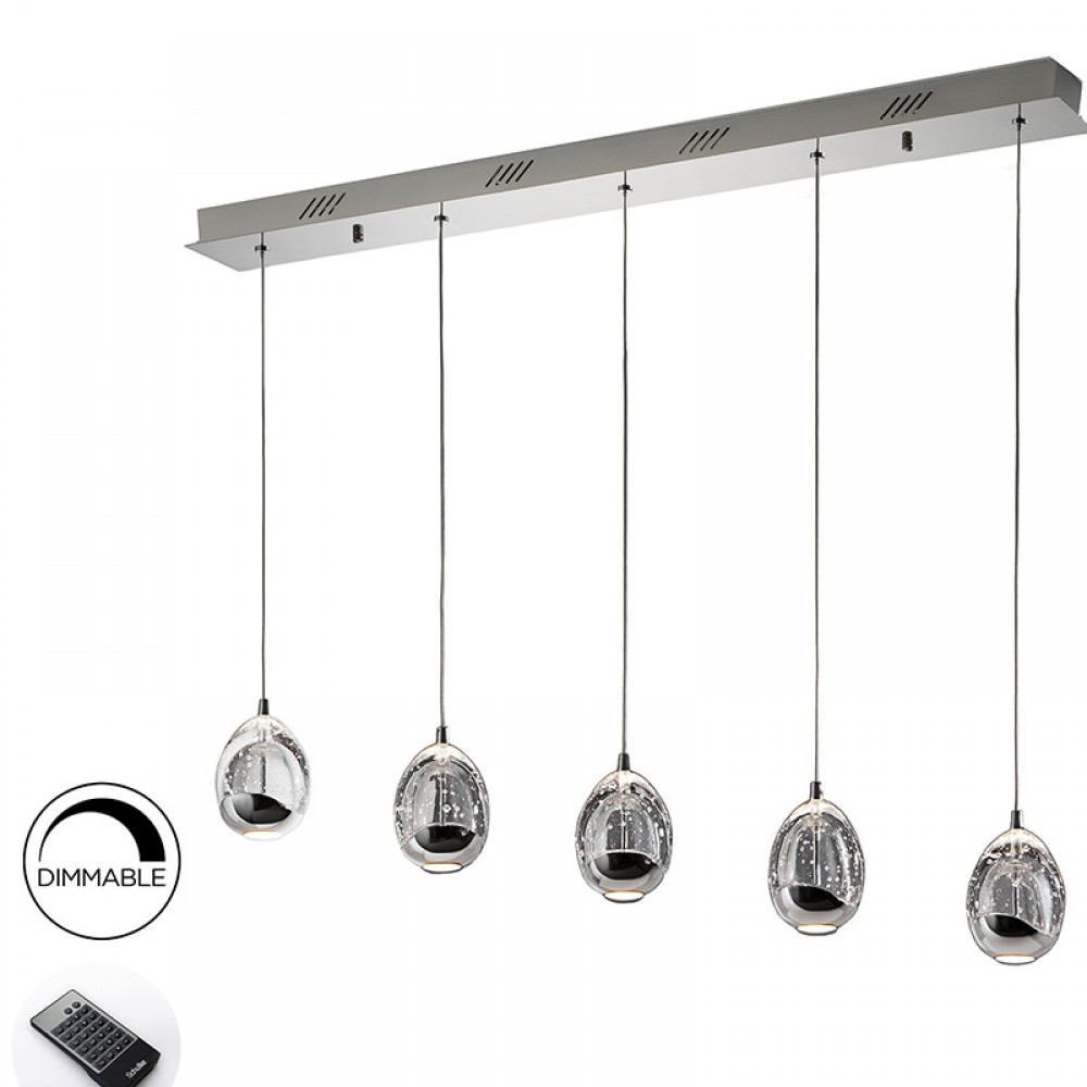 Schuller, Lampara Led Rocio Cromo 5L dimable 783618D